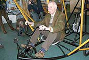 A proud Harald Lohmann at the wheel of his creation